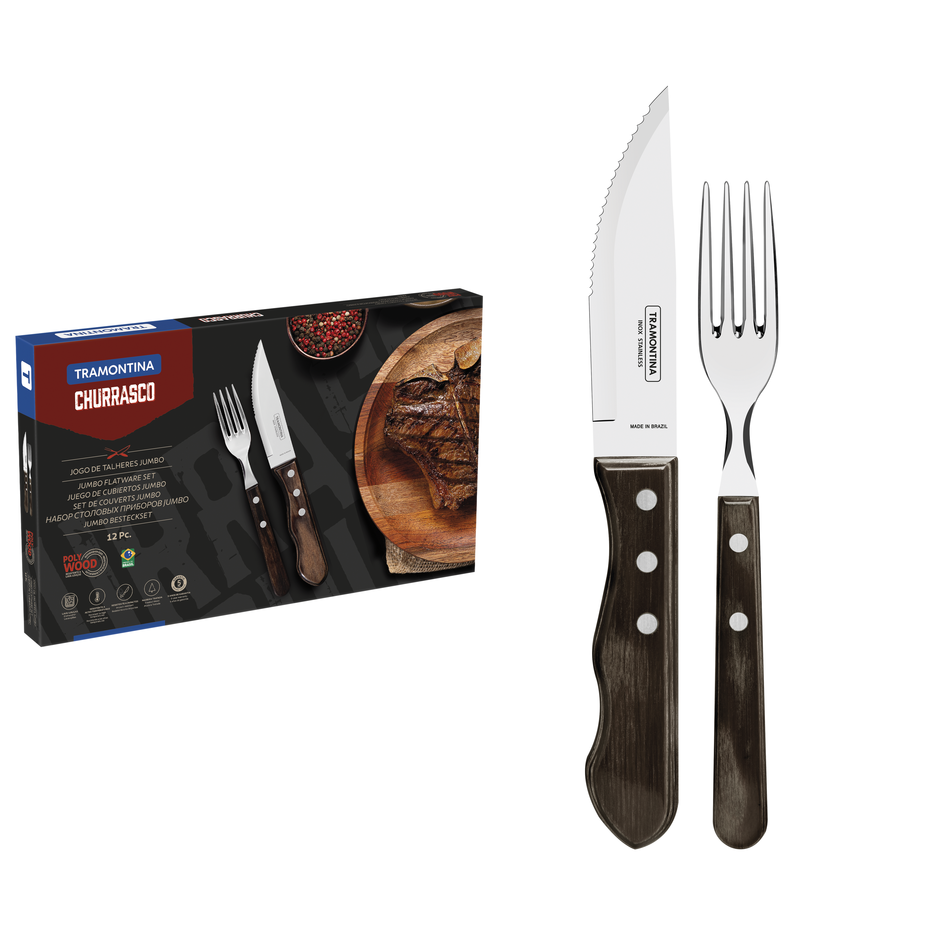Conjunto Jumbo Polywood de 12 peças